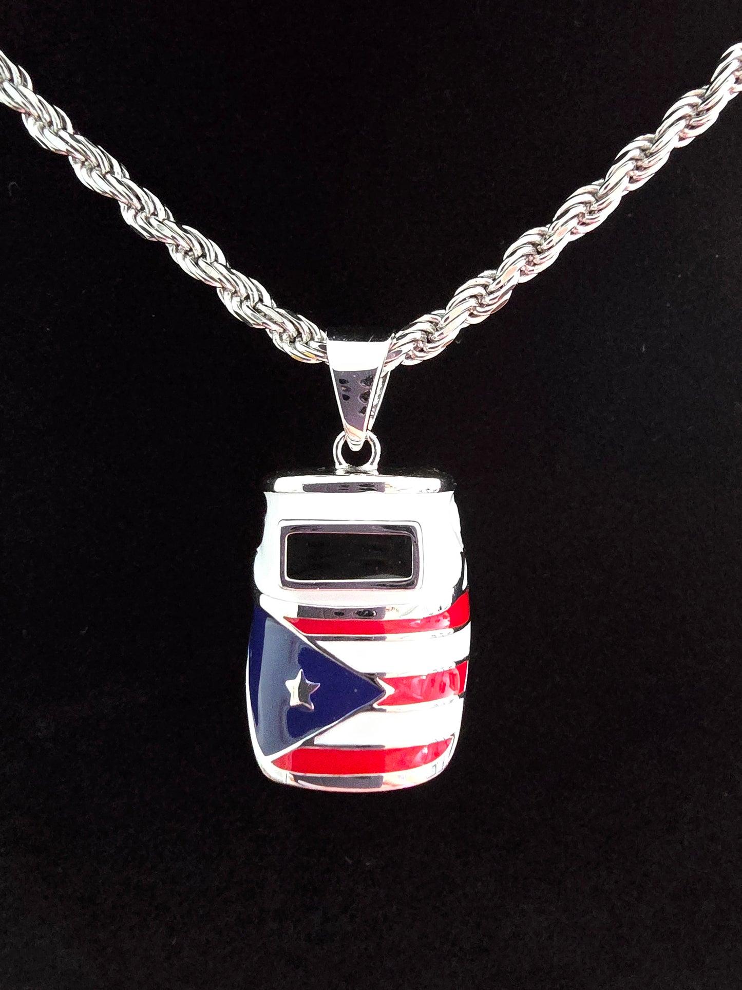 Puerto Rico Welding Hood Pendant