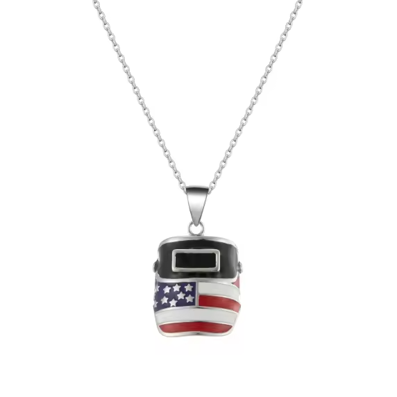 USA Flag Welding Hood Pendant