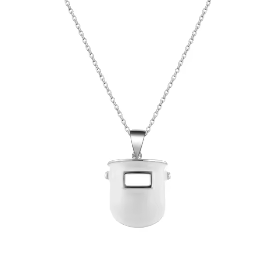 .925 Sterling Silver Chopped Pipeliner Pendant
