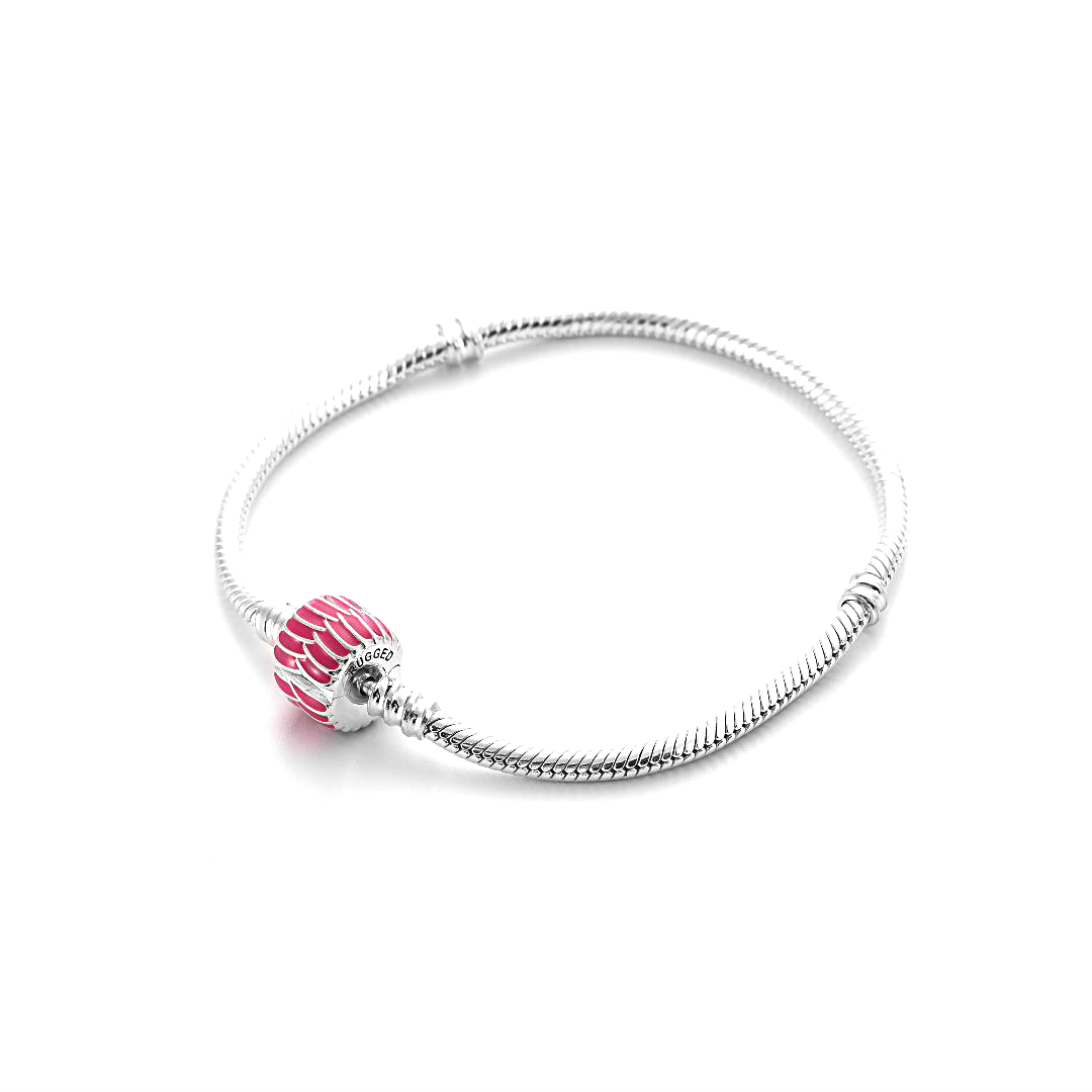 Sterling Silver Pink Welding Weave Bracelet