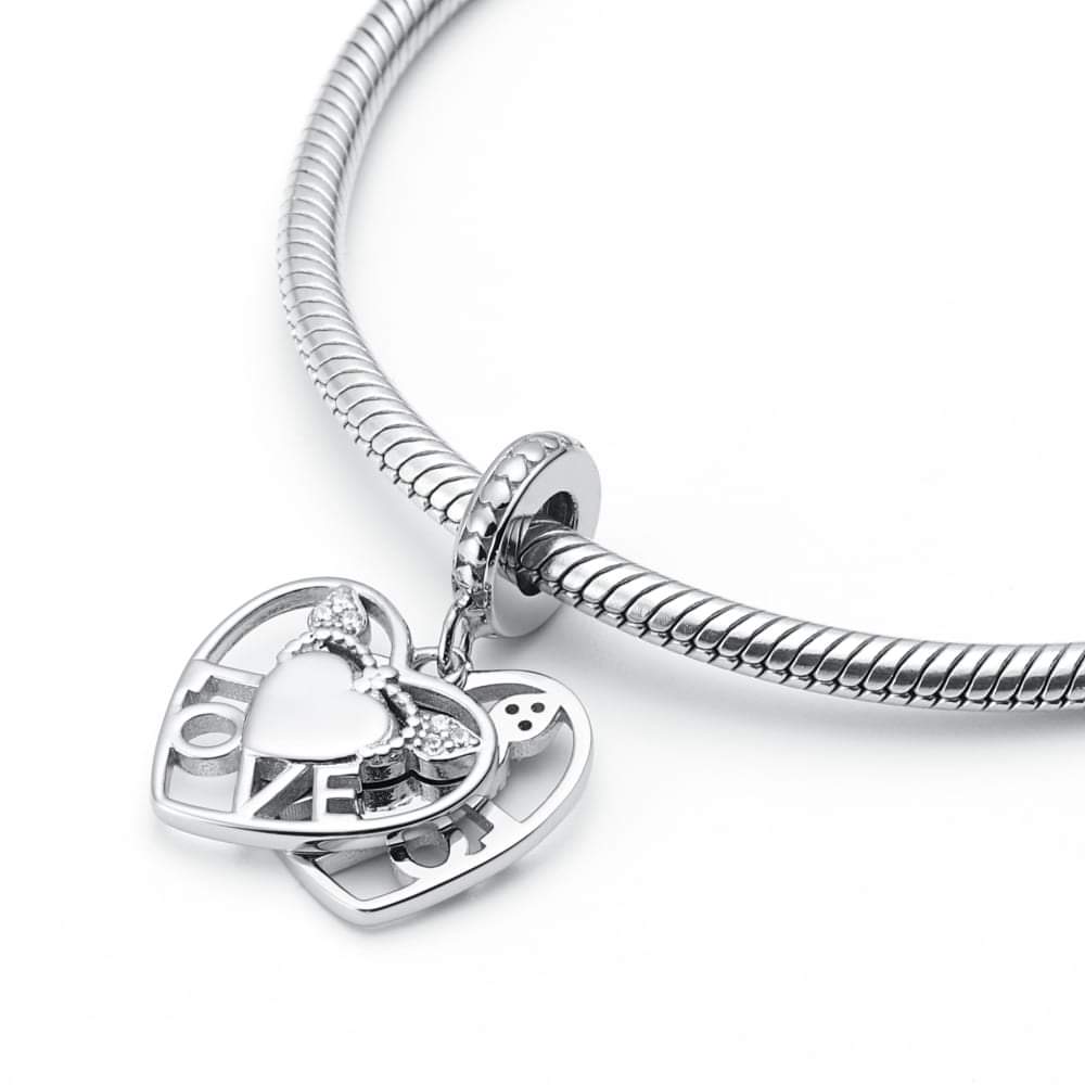 Love Double Hearts Charm