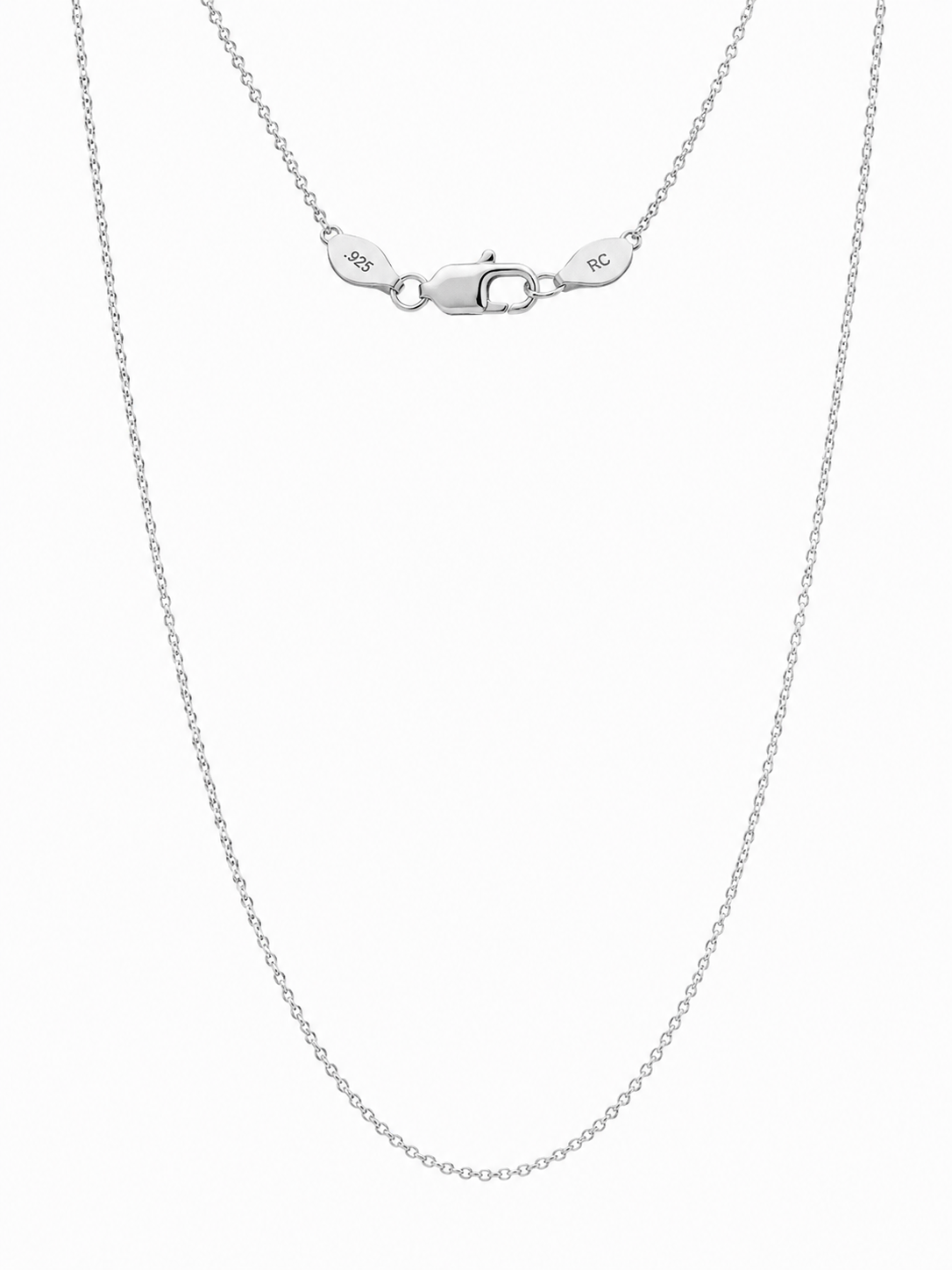 .925 Sterling Silver 2mm Small Cross Chain – 18"