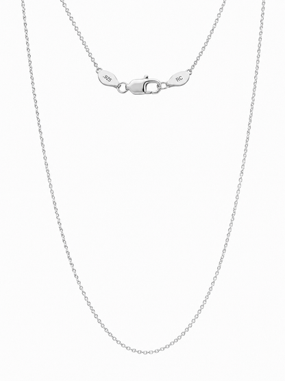 .925 Sterling Silver 2mm Small Cross Chain – 18"