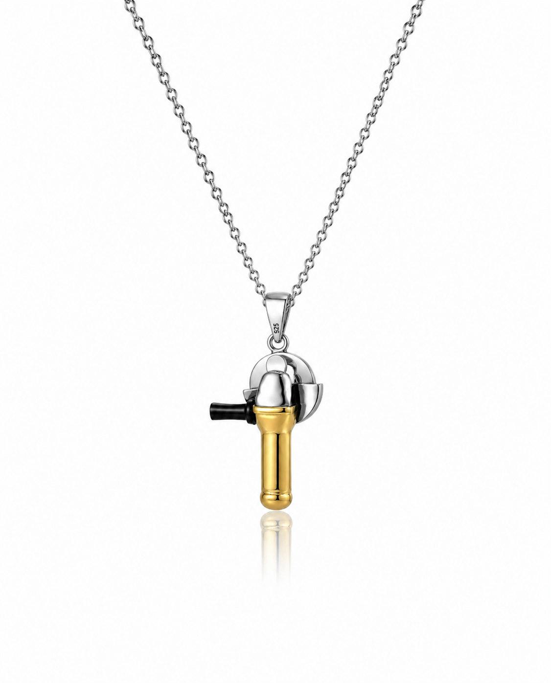 .925 Sterling Silver Grinder Pendant