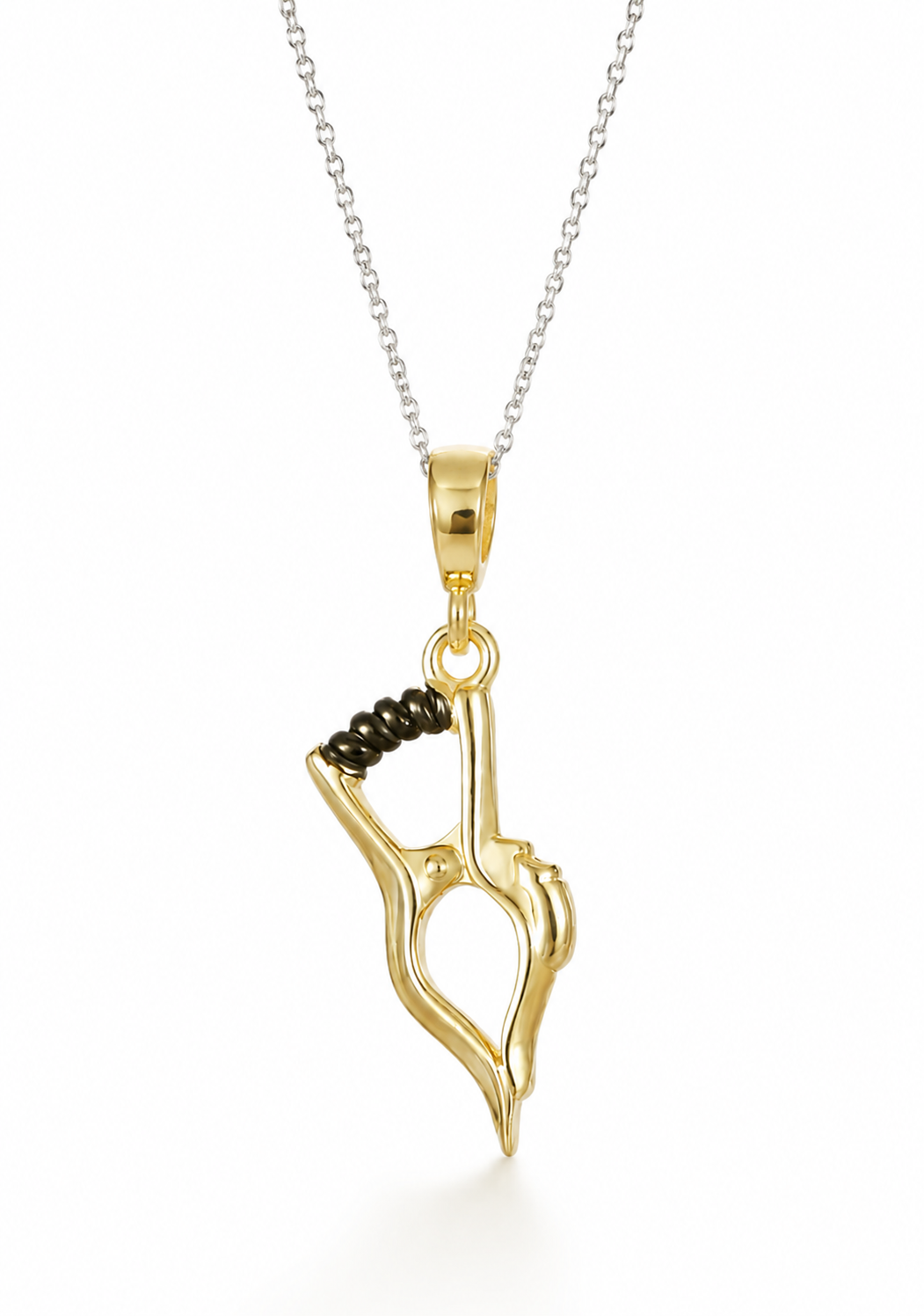 .925 Sterling Silver Ground Clamp Pendant