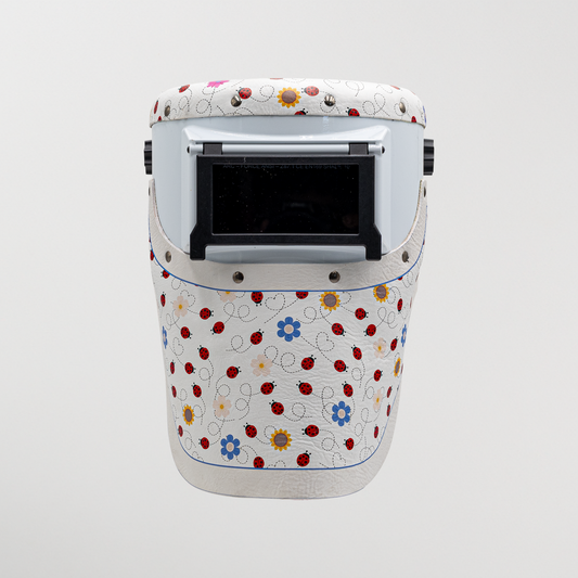 Slimline Welding Hood - Ladybug Floral Leather