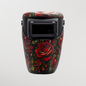 Slimline Welding Hood - Red Rose Floral Leather