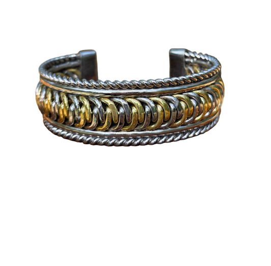 Gold tone stainless steel bracelet