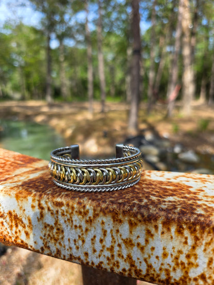 Gold tone stainless steel bracelet