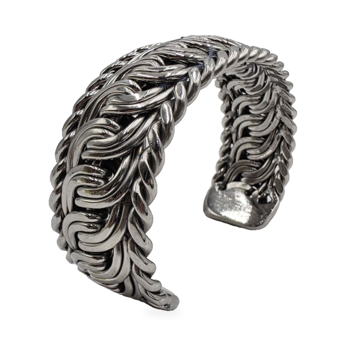 Silver-Tone Triple-Link Cuff — main view