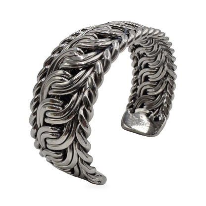 Silver-Tone Triple-Link Cuff — main view