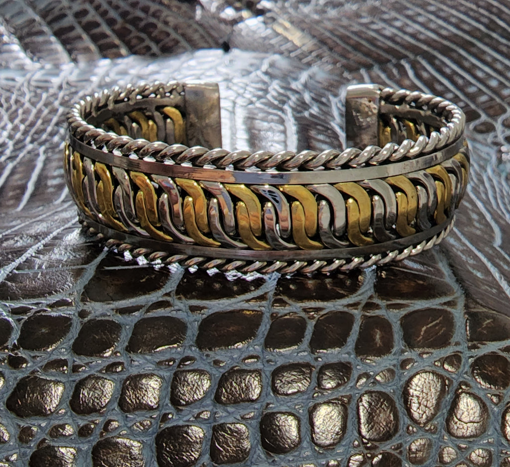 Stainless Steel and Gold Tone Bracelet