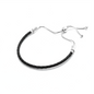 Rugged Black Leather Slider Bracelet