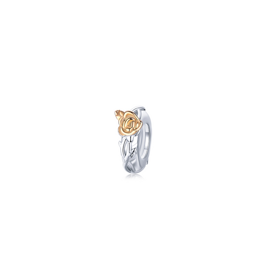 Gold Toned Rose Spacer For Bangle Bracelet