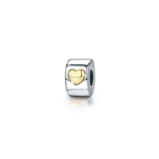 Gold Toned Heart Spacer/Stopper