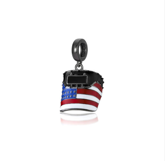 USA Flag Welding Hood Pendant