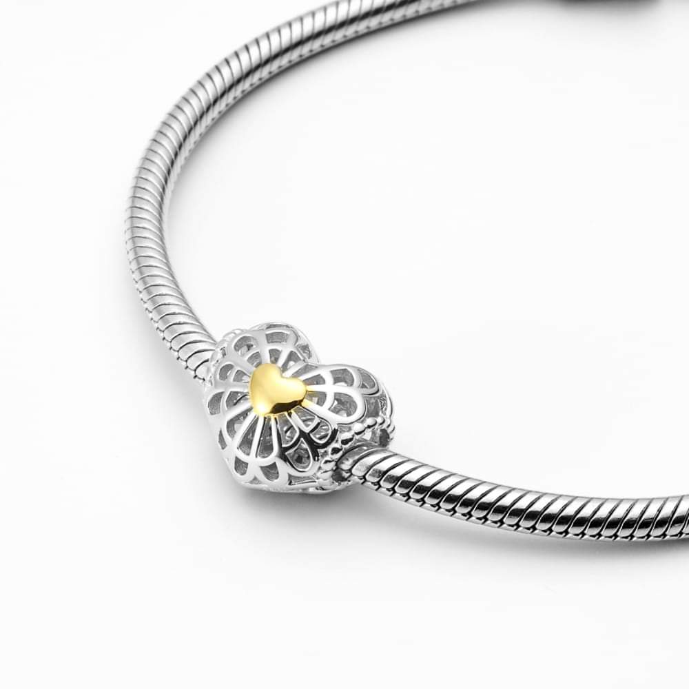 Gold Plated Heart Spacer