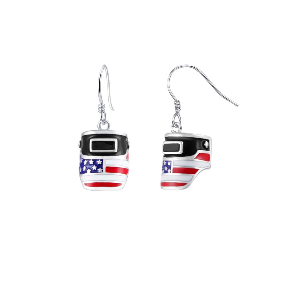 USA Welding Hood Hook Earrings