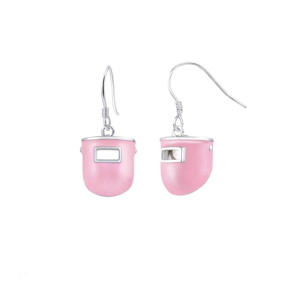 Pink Chopped Pipeliner Hook Earrings