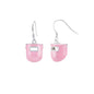 Pink Chopped Pipeliner Hook Earrings