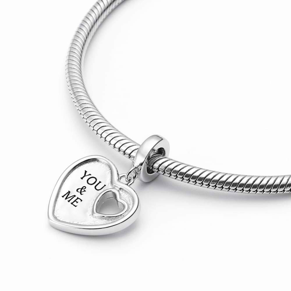 You and Me Heart Charm