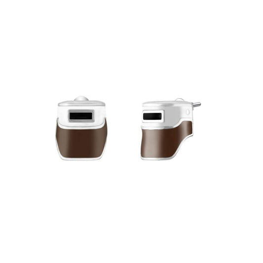 Brown Welding Hood Stud Earrings