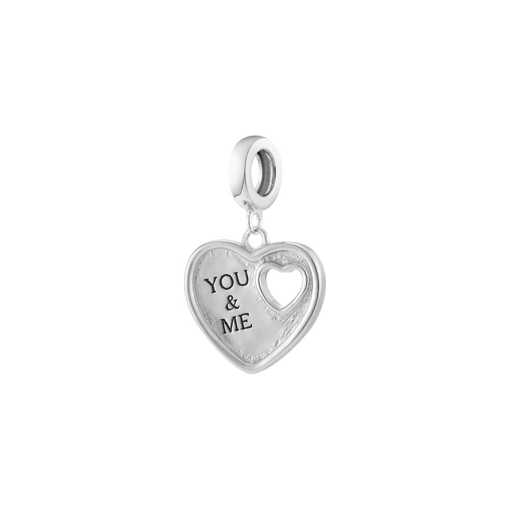 You and Me Heart Charm