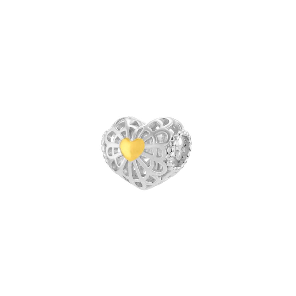 Gold Plated Heart Spacer